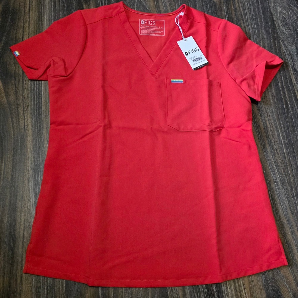 FIGS Technical Collection Catarina Pride Scrub Top One Pocket Small NWT